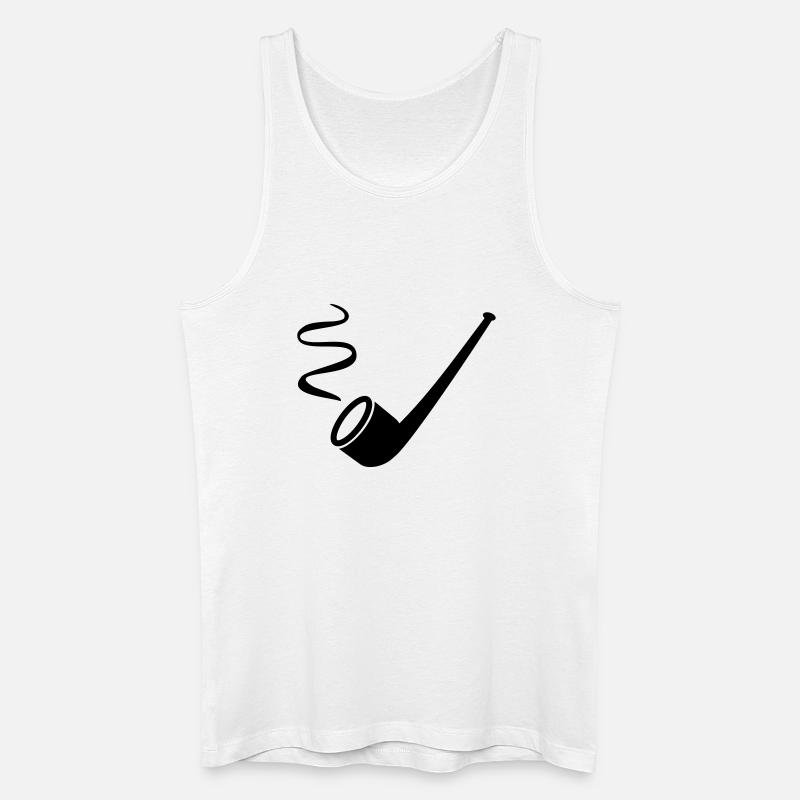pfeife rauchen raucher geschenk - Männer Bio Tank Top - Weiß