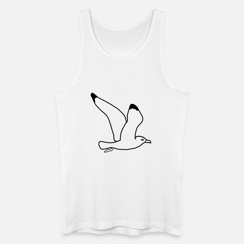 fliegende moewe vogel urlaub - Männer Bio Tank Top - Weiß