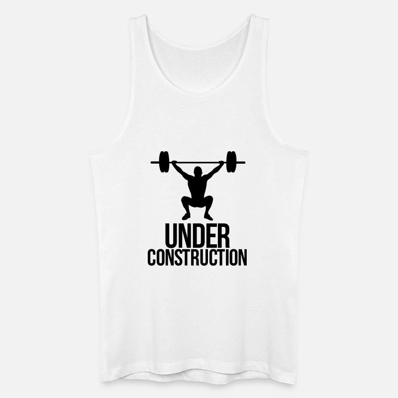 under construction - Männer Bio Tank Top - Weiß