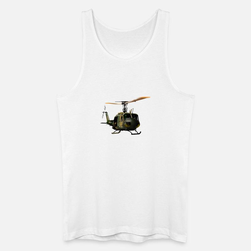 Hubschrauber - Männer Bio Tank Top - Weiß