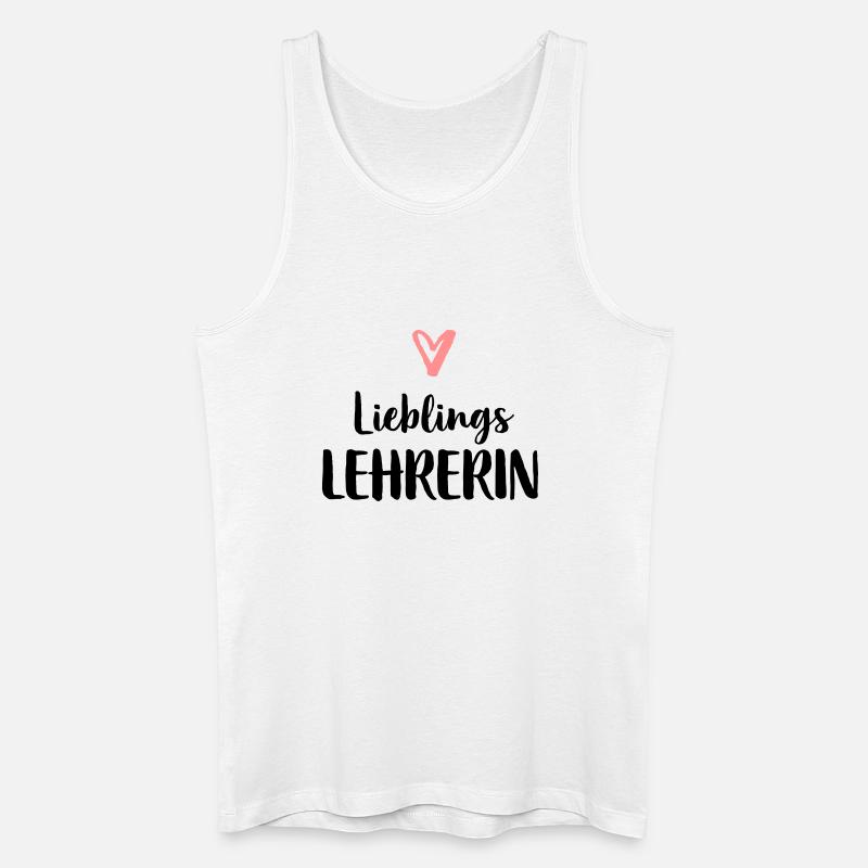 Lieblings Lehrerin Herz Geschenk Schule - Männer Bio Tank Top - Weiß