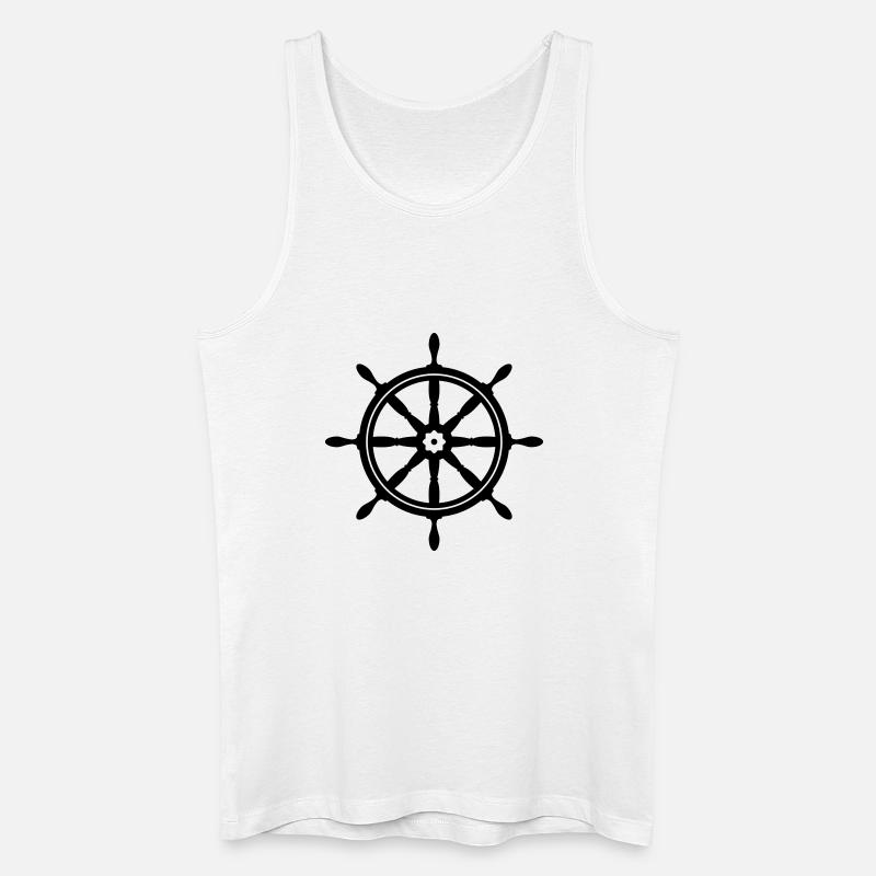 Boot Rad - Männer Bio Tank Top - Weiß