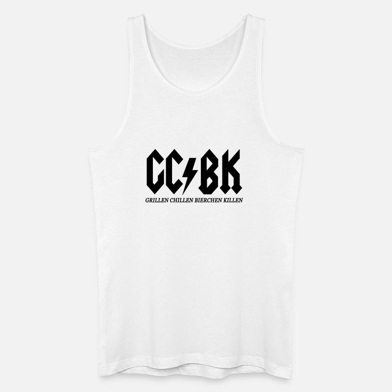 Grillen Chillen Bierchen Killen - Männer Bio Tank Top - Weiß