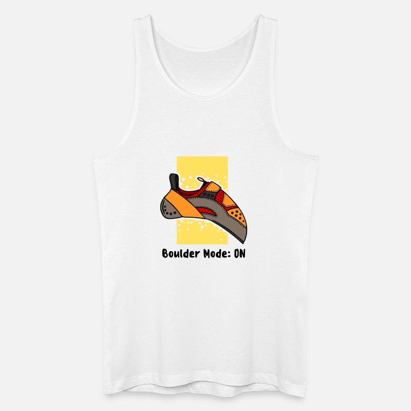 Boulder Boulderer Klettern Felsklettern Bergsport - Männer Bio Tank Top - Weiß