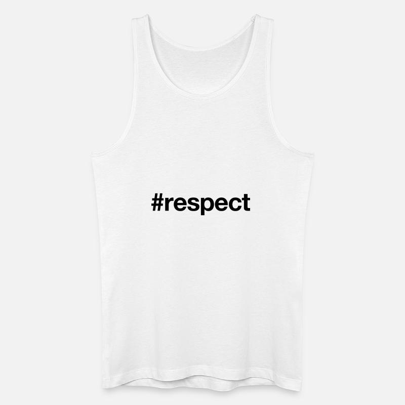 RESPECT - Männer Bio Tank Top - Weiß