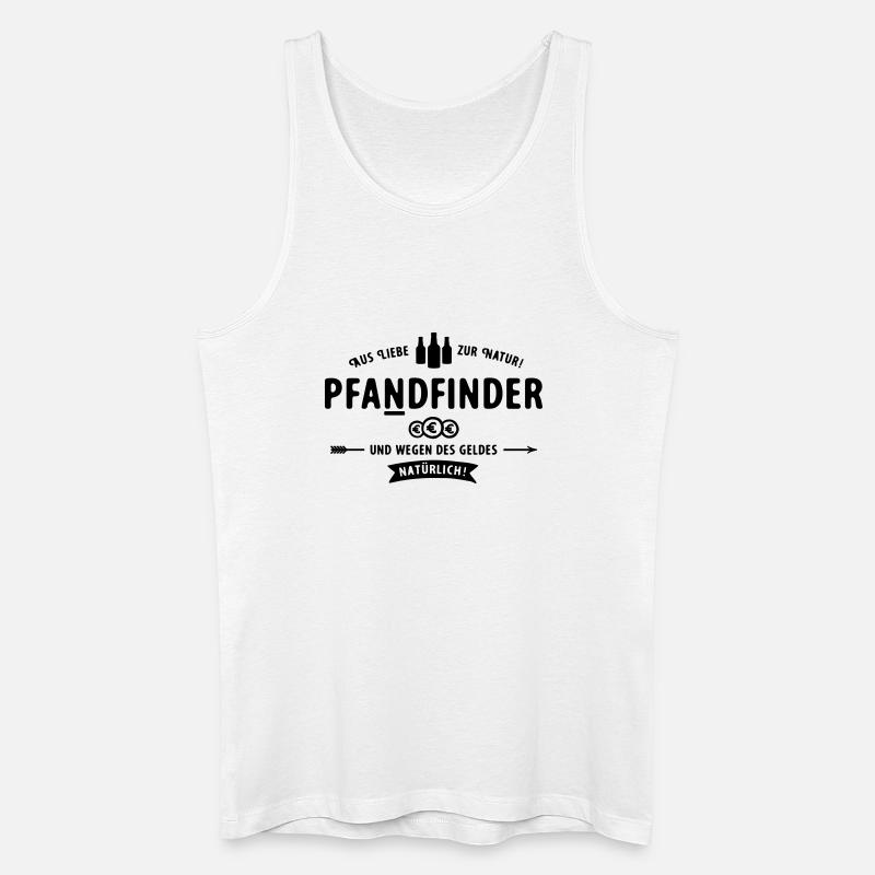 Pfadfinder wird zum Pfandfinder - Männer Bio Tank Top - Weiß