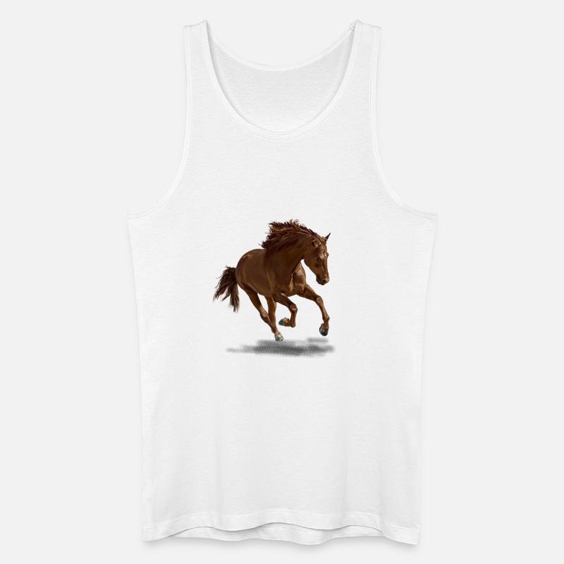 Pferd - Männer Bio Tank Top - Weiß