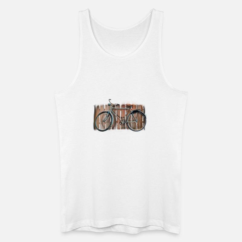 Fahrrad retro - Männer Bio Tank Top - Weiß