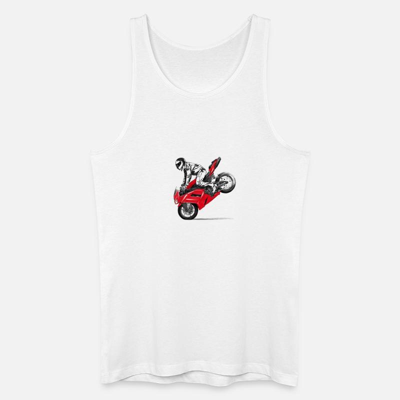Motorrad Trick - Männer Bio Tank Top - Weiß