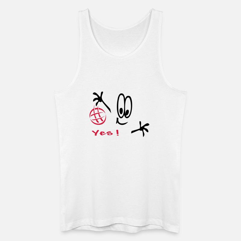 Handball, Comic, Sport - Männer Bio Tank Top - Weiß