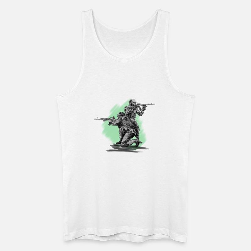 Special Forces - Männer Bio Tank Top - Weiß