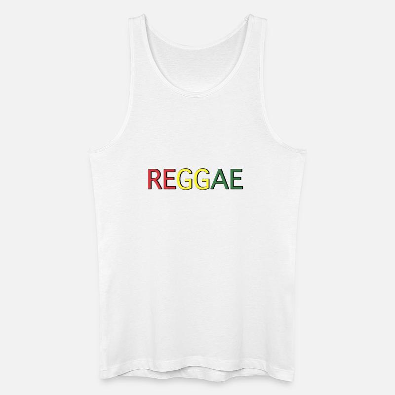 Reggae Farbcode Schriftzug - Männer Bio Tank Top - Weiß