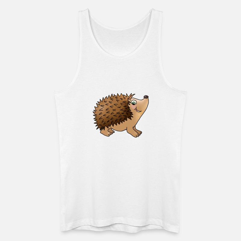 Freundlicher Igel - Männer Bio Tank Top - Weiß