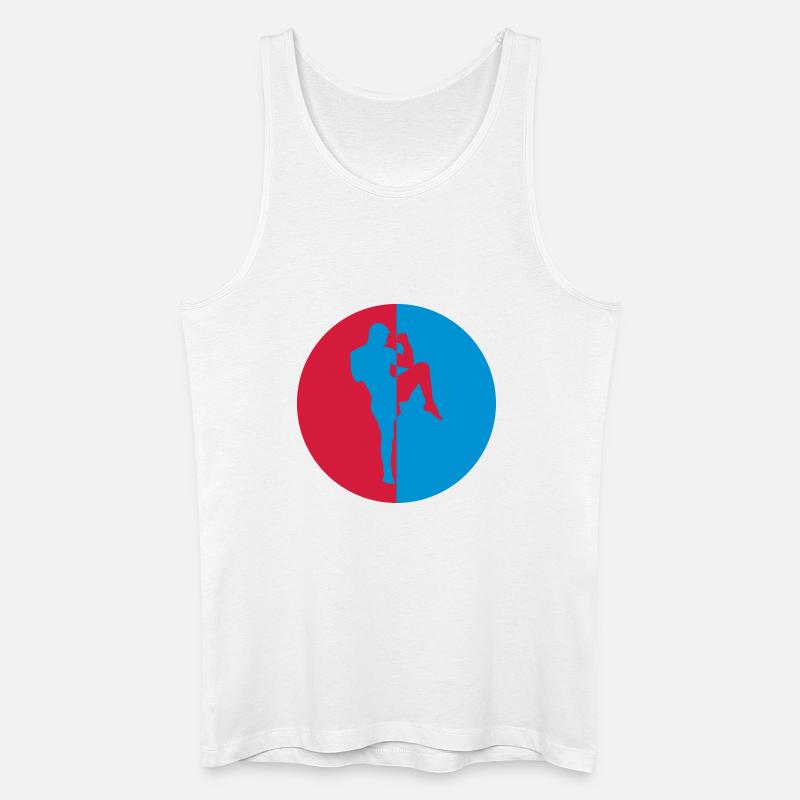 Kickboxen / Kickboxing / Kickboxer / Kick Boxing - Männer Bio Tank Top - Weiß