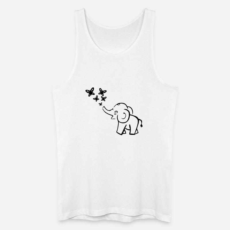 elefant lustig - Männer Bio Tank Top - Weiß