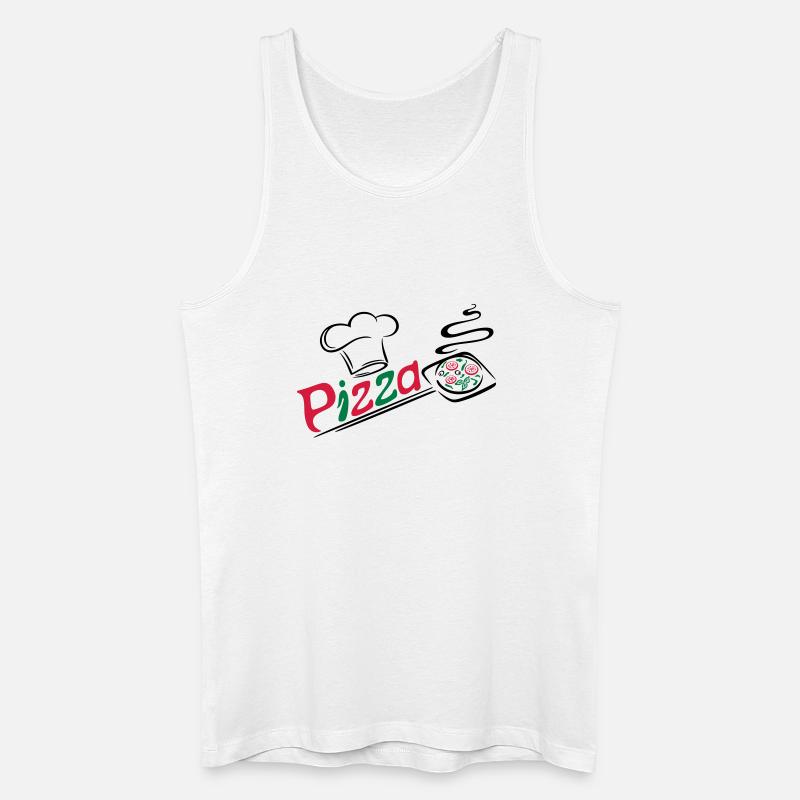 Pizza Bäcker mit Kochmütze, chef hat - Männer Bio Tank Top - Weiß
