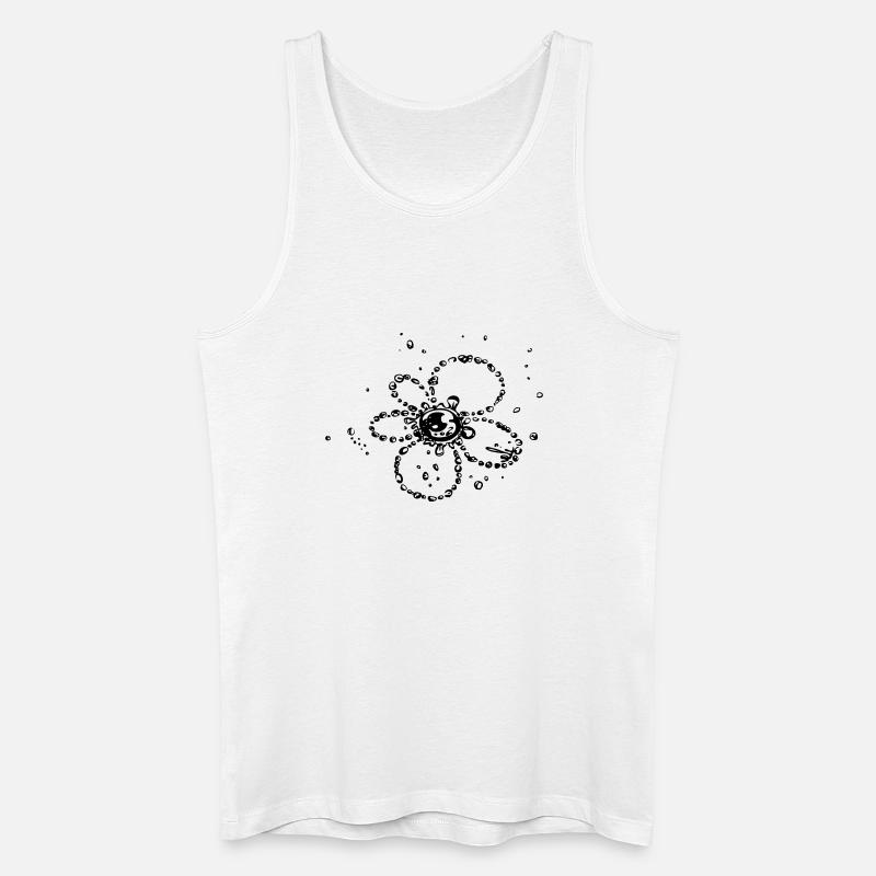 Water splash, Blume aus Wassertropfen - Männer Bio Tank Top - Weiß