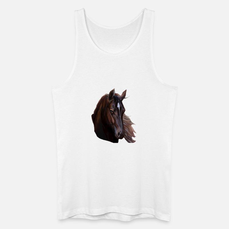Pferd - Männer Bio Tank Top - Weiß