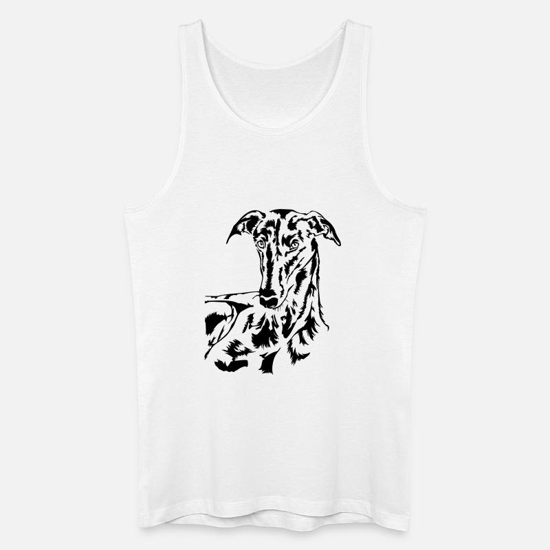Galgo Kopf - Männer Bio Tank Top - Weiß
