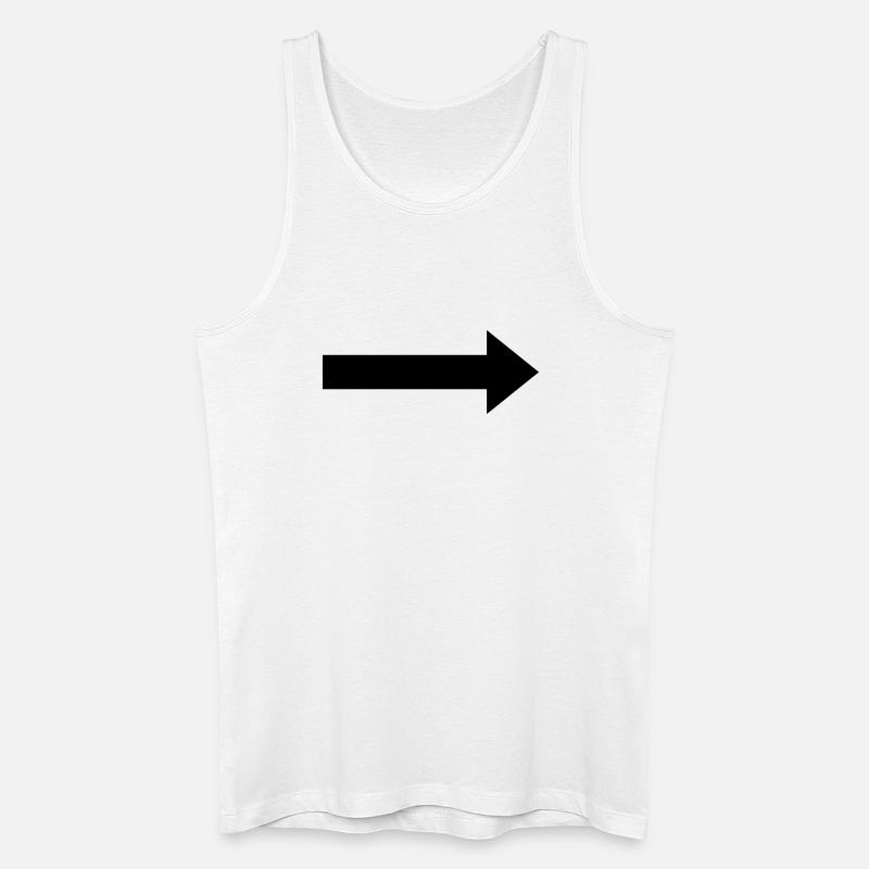 Pfeil nach rechts - Männer Bio Tank Top - Weiß