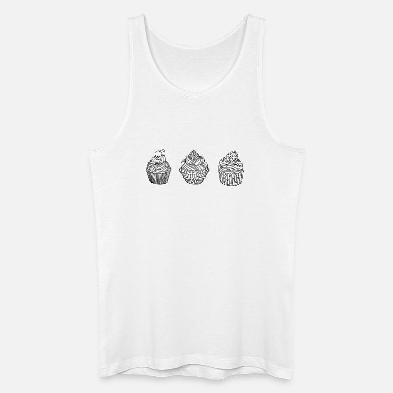 Muffins Törtchen Desing  - Männer Bio Tank Top - Weiß