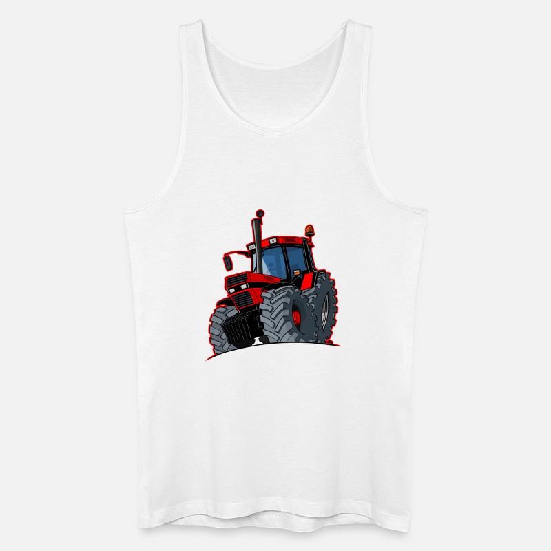 0856 Fall rote Grenze - Männer Bio Tank Top - Weiß