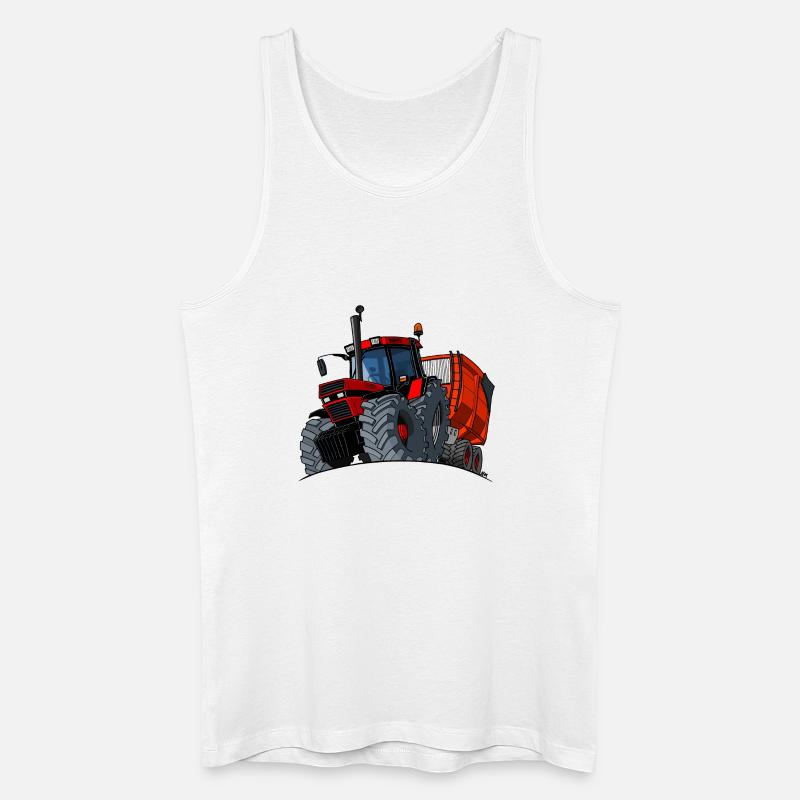 0856 Kofferwagen - Männer Bio Tank Top - Weiß