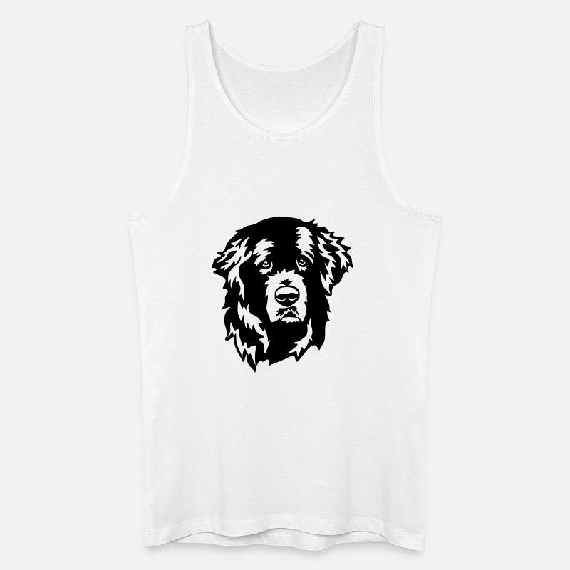 Neufundländer Kopf - Männer Bio Tank Top - Weiß