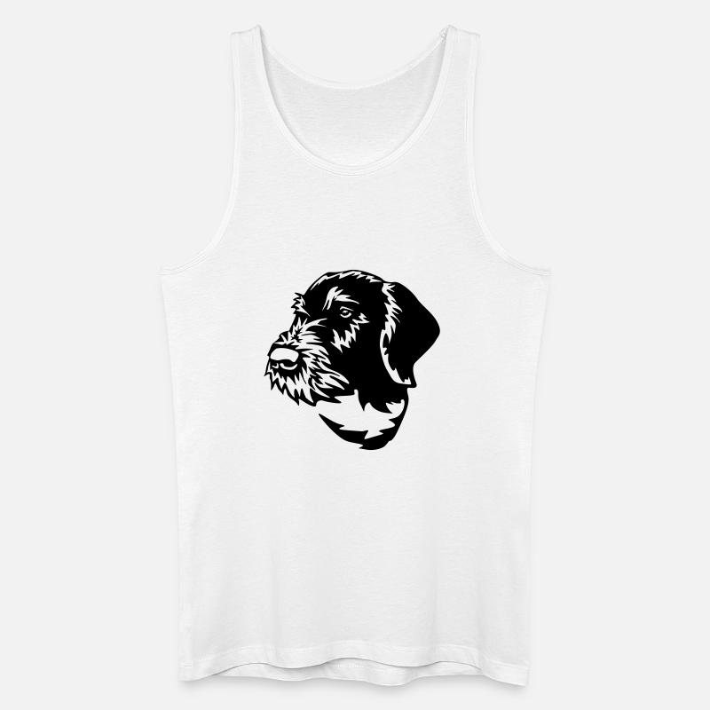 German Wirehaired Pointer - Men’s Organic Tank Top - white