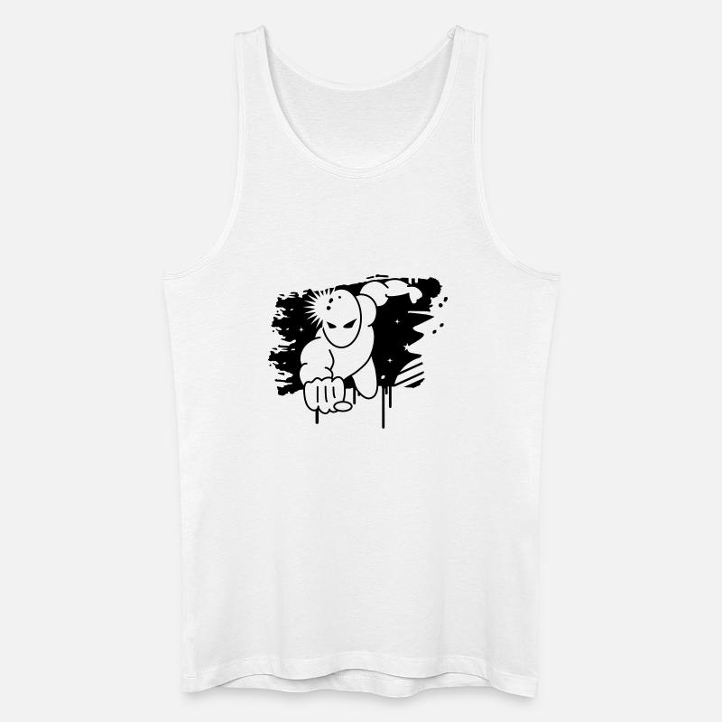 Superheld Graffiti - Männer Bio Tank Top - Weiß