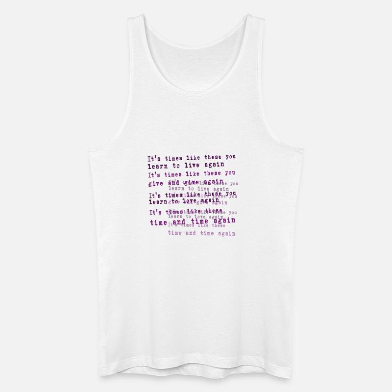Foo Fighters Lyrik - Männer Bio Tank Top - Weiß