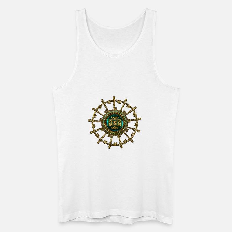 Wunderbare elegante keltische Zeichen - Männer Bio Tank Top - Weiß