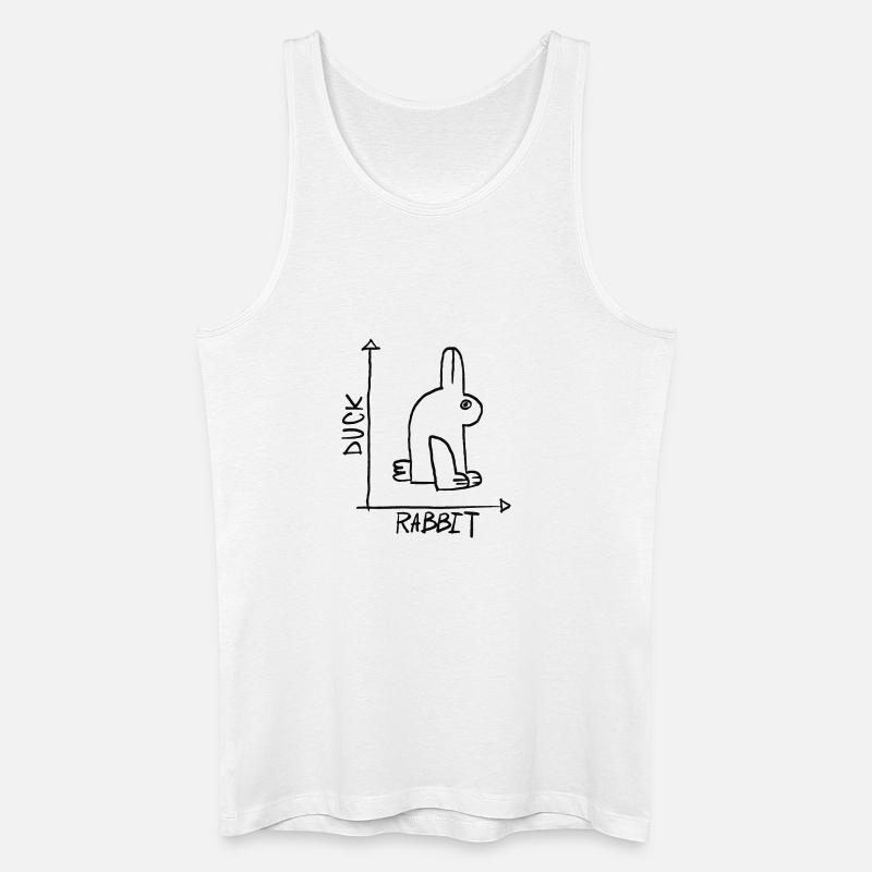 Ente oder Hase - Männer Bio Tank Top - Weiß