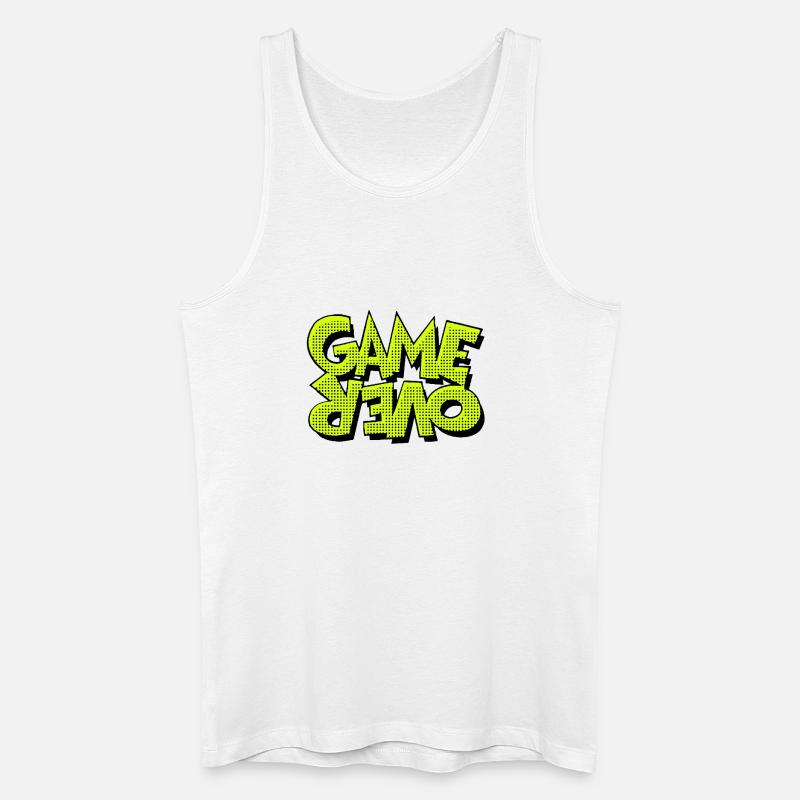 Game Over Retro-Pixel-Design - Männer Bio Tank Top - Weiß