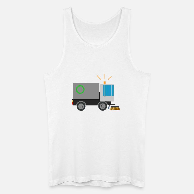 Kehrmaschine Straßenfeger Kinder Berufe Säuberung - Männer Bio Tank Top - Weiß