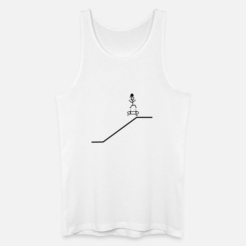 Skateboard Kickflip Junge Cap Cool - Männer Bio Tank Top - Weiß