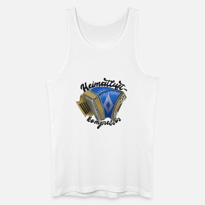 Heimatluftkompressor // dunkel | ZiachON! - Männer Bio Tank Top - Weiß