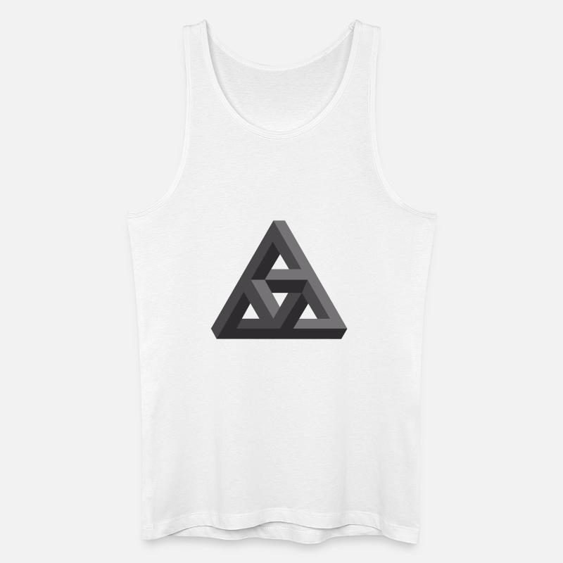 Abstract Geometry Pattern in Gray - Men’s Organic Tank Top - white
