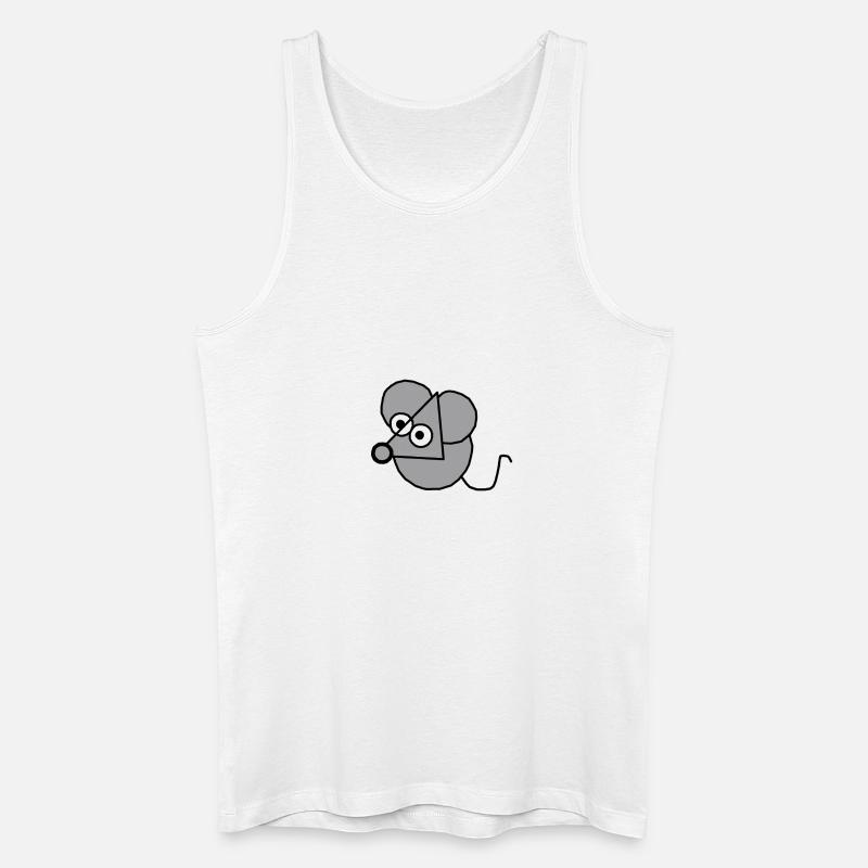 Maus - Männer Bio Tank Top - Weiß