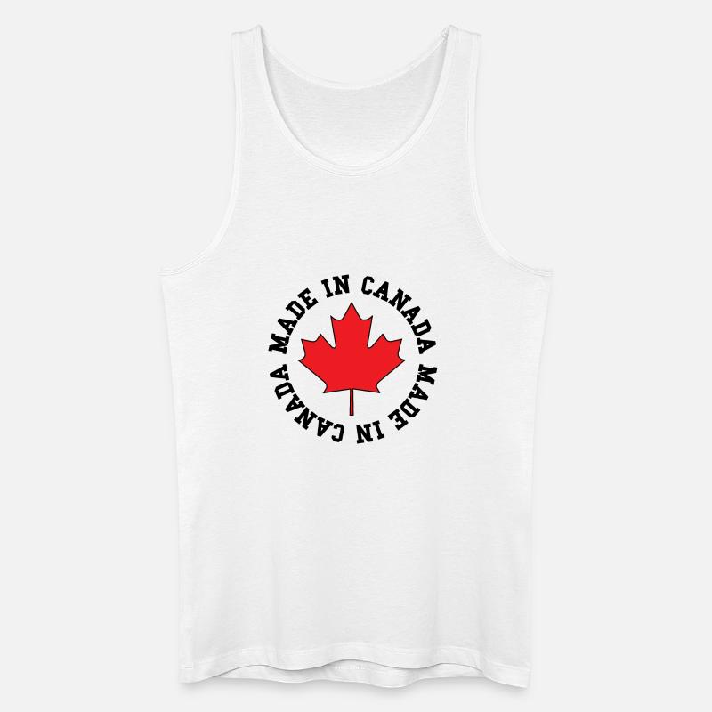 Made in Canada – Ahornblatt Statement - Männer Bio Tank Top - Weiß