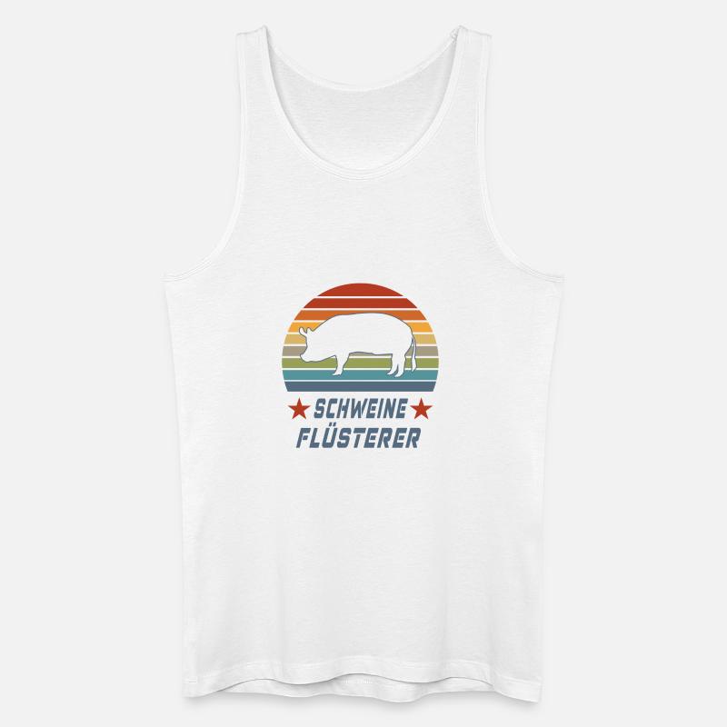 Schweine Flüsterer Design / Geschenkidee - Männer Bio Tank Top - Weiß