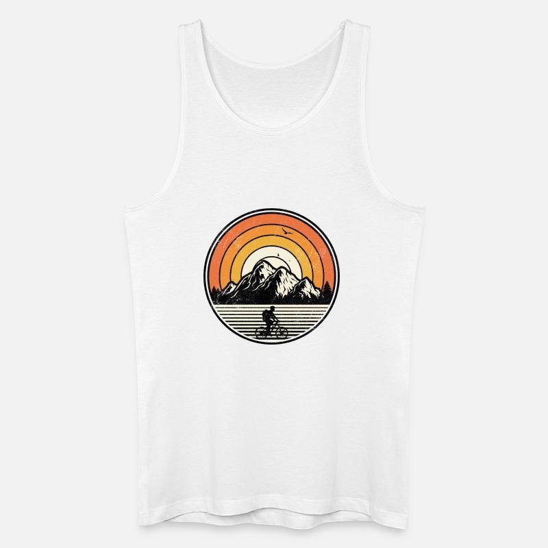 Sunset Mountain Ride - Männer Bio Tank Top - Weiß