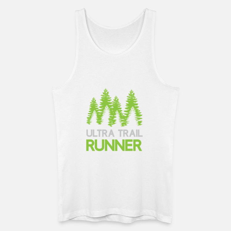 Ultra Trail Runner - Männer Bio Tank Top - Weiß