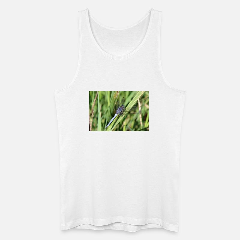 Libellen Poster Blaupfeil Geschenk - Männer Bio Tank Top - Weiß