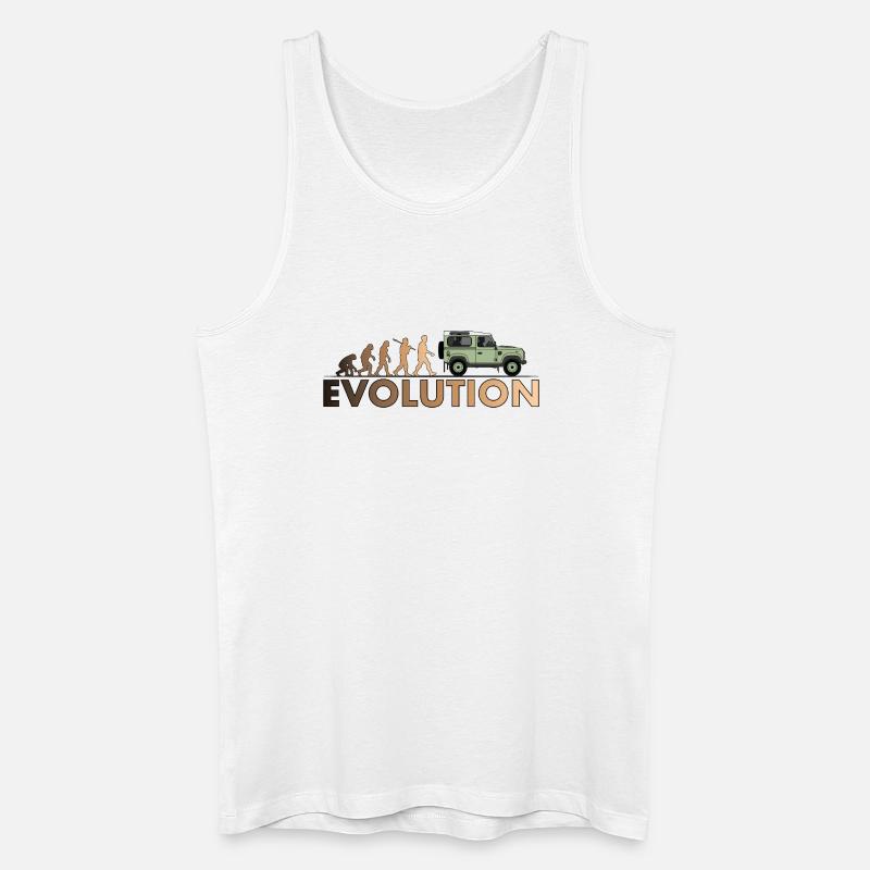 Defender 90 Evolution - Männer Bio Tank Top - Weiß