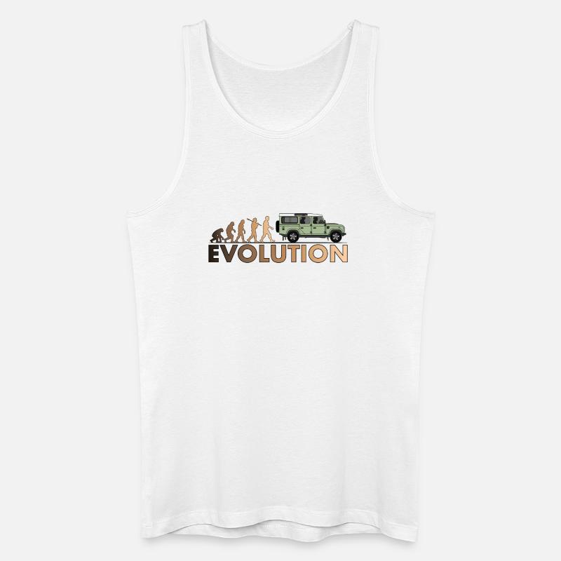 Defender 110 Evolution - Männer Bio Tank Top - Weiß