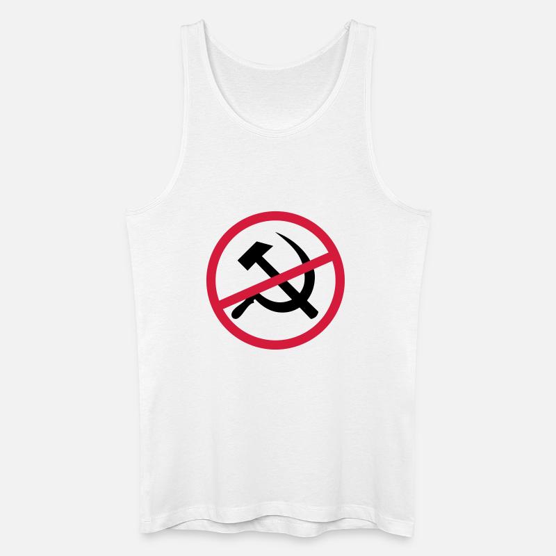 Verboten Kommunismus Schild - Männer Bio Tank Top - Weiß