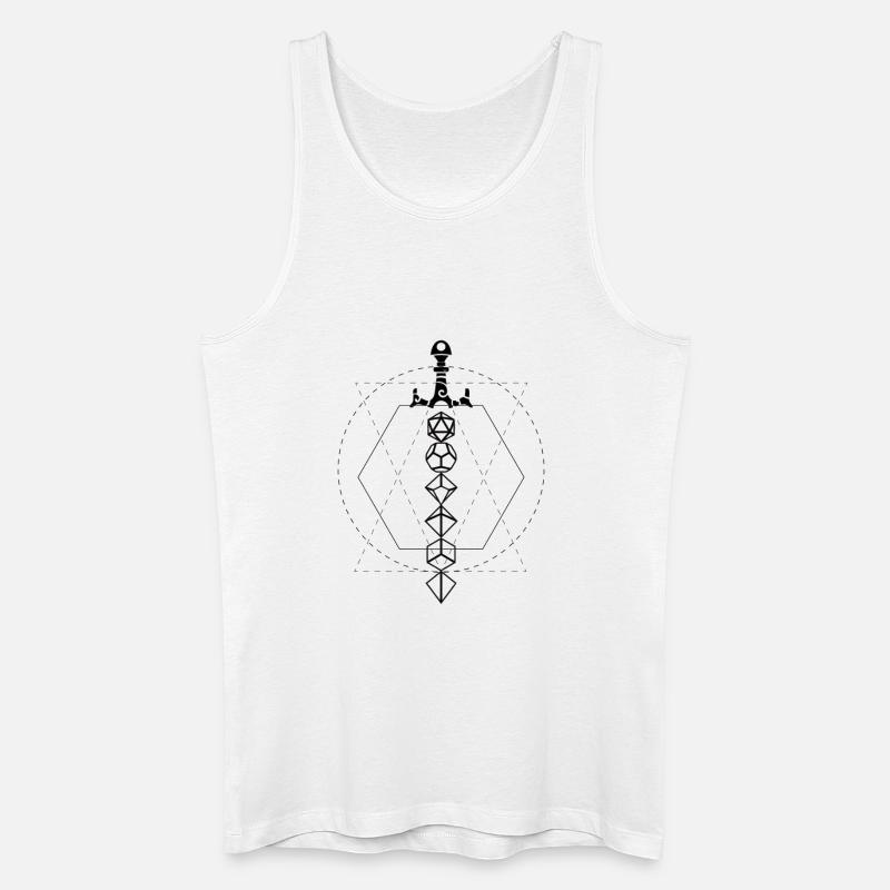 Épée de dés de donjon - Débardeur bio Homme - blanc