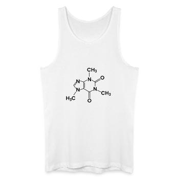 Kaffee Chemische Struktur Koffein - Männer Bio Tank Top - Weiß - Vorne