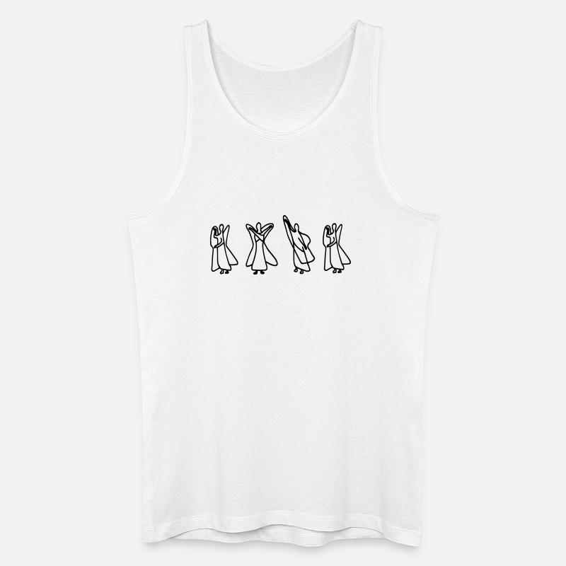 Waldorf Buchstaben "NEIN" - Männer Bio Tank Top - Weiß